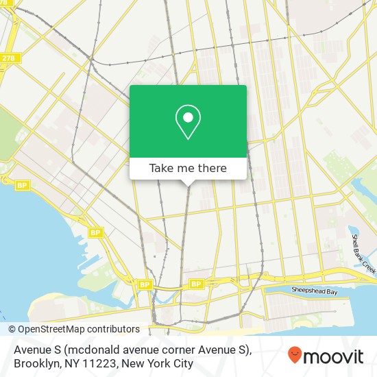 Avenue S (mcdonald avenue corner Avenue S), Brooklyn, NY 11223 map