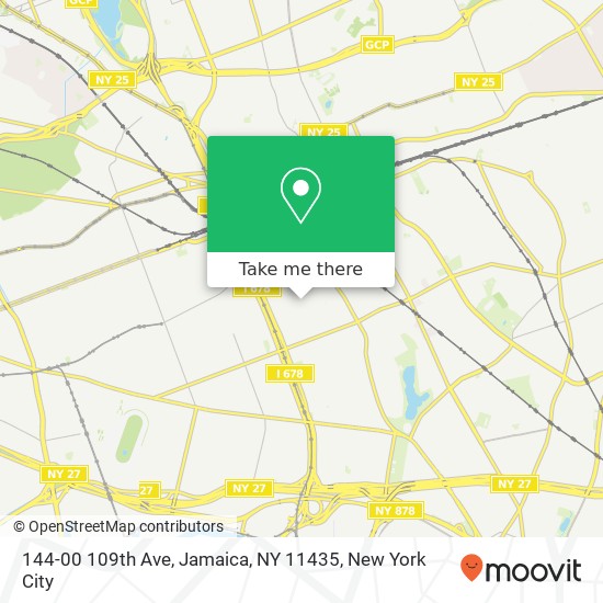 Mapa de 144-00 109th Ave, Jamaica, NY 11435