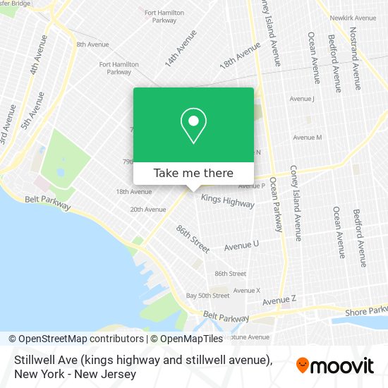 Stillwell Ave (kings highway and stillwell avenue) map