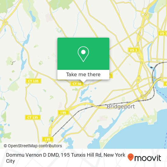 Mapa de Dommu Vernon D DMD, 195 Tunxis Hill Rd