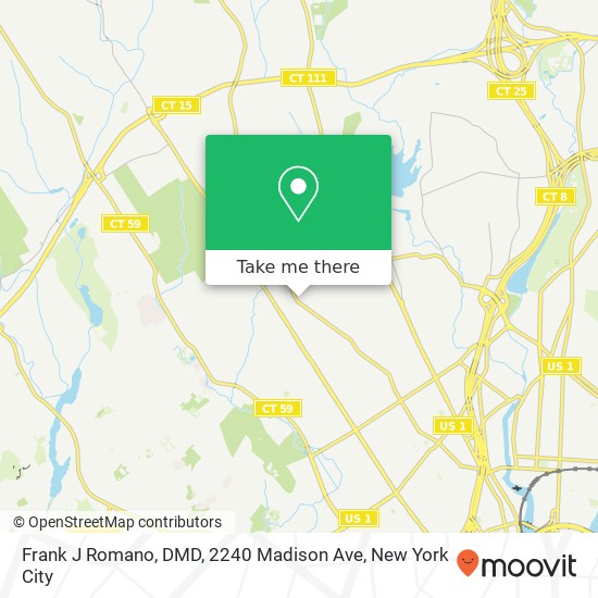 Mapa de Frank J Romano, DMD, 2240 Madison Ave