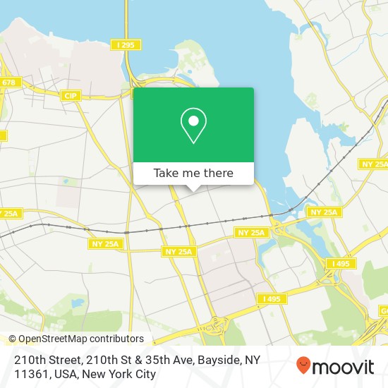 Mapa de 210th Street, 210th St & 35th Ave, Bayside, NY 11361, USA