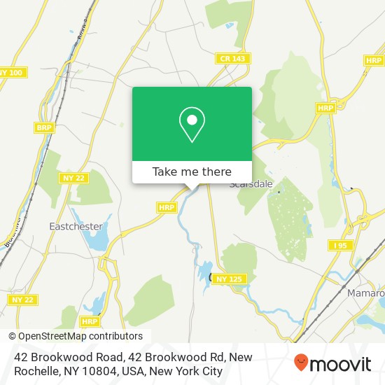 Mapa de 42 Brookwood Road, 42 Brookwood Rd, New Rochelle, NY 10804, USA