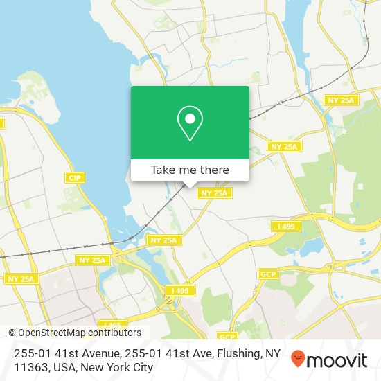 255-01 41st Avenue, 255-01 41st Ave, Flushing, NY 11363, USA map