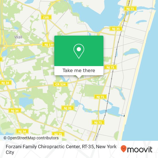 Forzani Family Chiropractic Center, RT-35 map