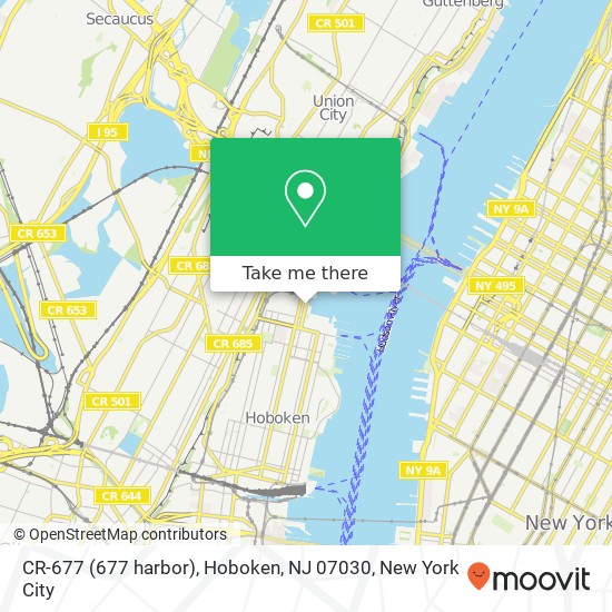 CR-677 (677 harbor), Hoboken, NJ 07030 map