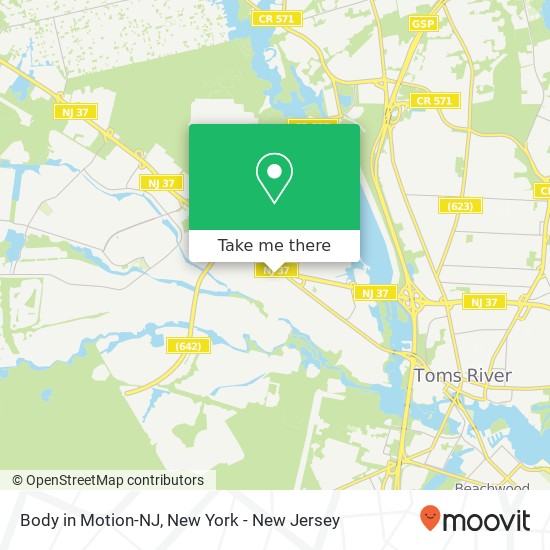 Mapa de Body in Motion-NJ, 599 Route 37 W