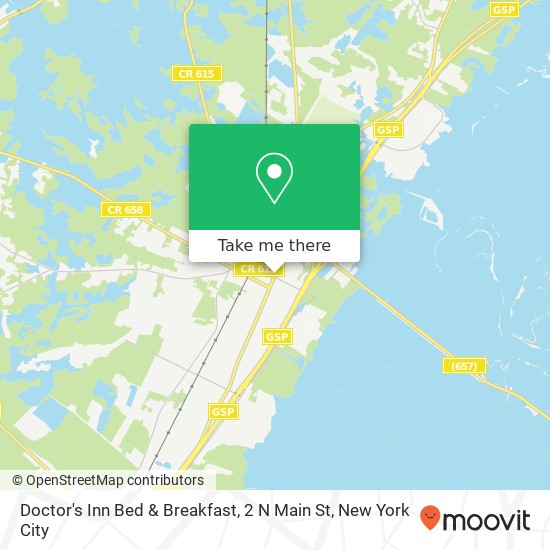 Mapa de Doctor's Inn Bed & Breakfast, 2 N Main St
