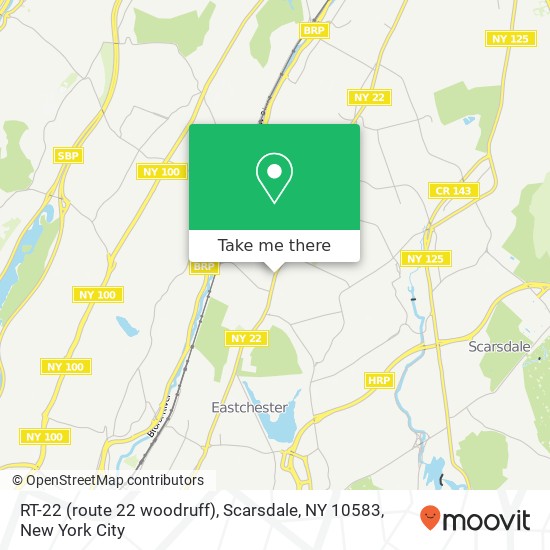 Mapa de RT-22 (route 22 woodruff), Scarsdale, NY 10583