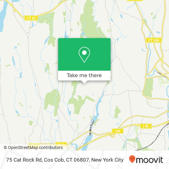 Mapa de 75 Cat Rock Rd, Cos Cob, CT 06807