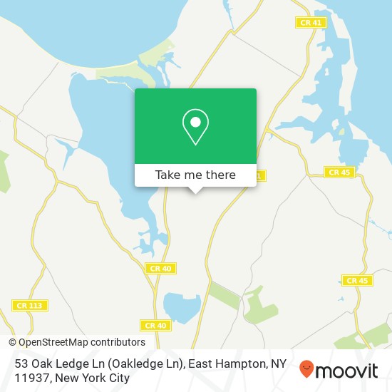 53 Oak Ledge Ln (Oakledge Ln), East Hampton, NY 11937 map