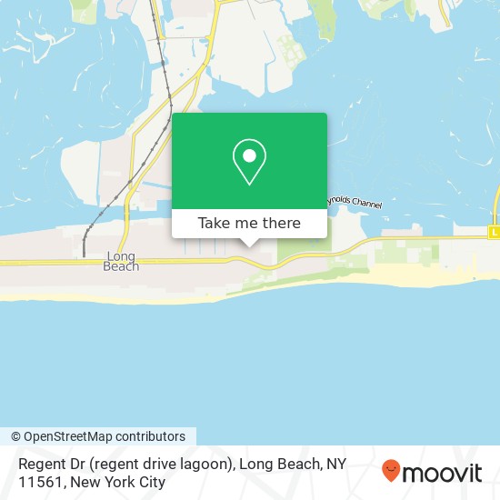 Mapa de Regent Dr (regent drive lagoon), Long Beach, NY 11561