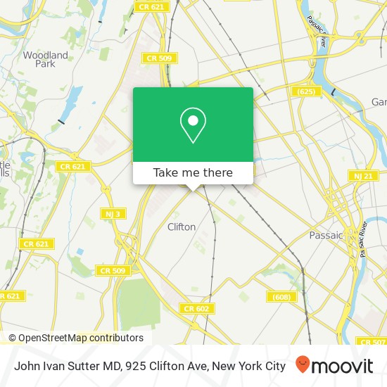 Mapa de John Ivan Sutter MD, 925 Clifton Ave
