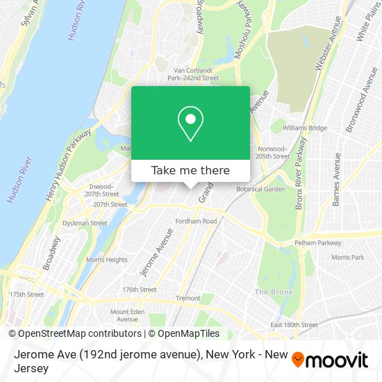 Mapa de Jerome Ave (192nd jerome avenue)