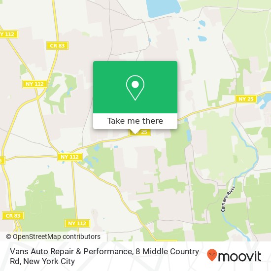 Vans Auto Repair & Performance, 8 Middle Country Rd map