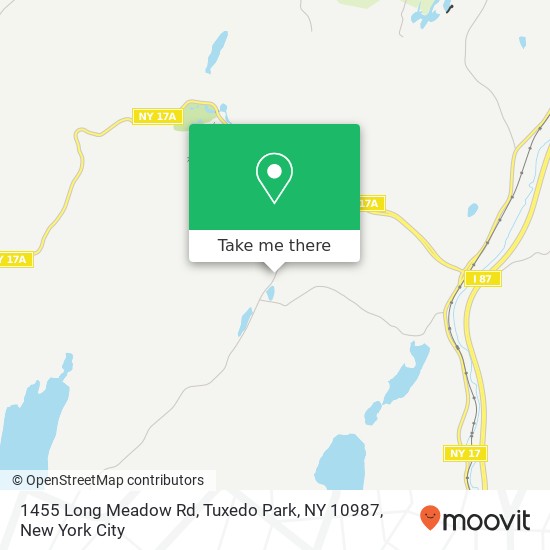 1455 Long Meadow Rd, Tuxedo Park, NY 10987 map