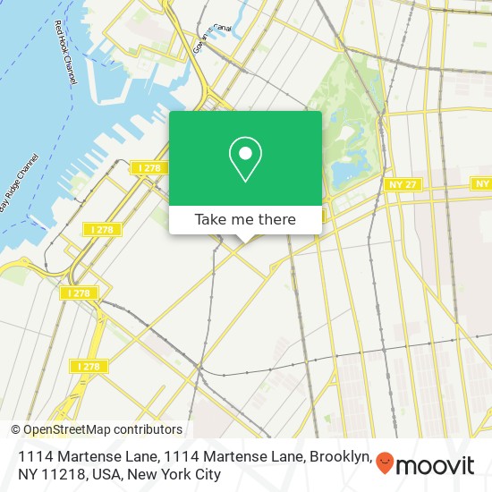 1114 Martense Lane, 1114 Martense Lane, Brooklyn, NY 11218, USA map