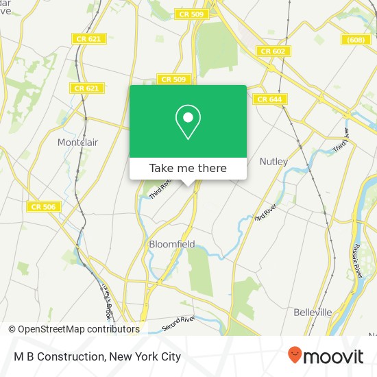 M B Construction map