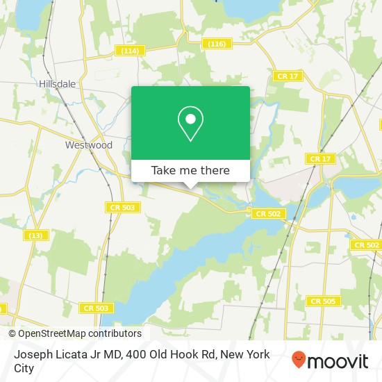 Mapa de Joseph Licata Jr MD, 400 Old Hook Rd