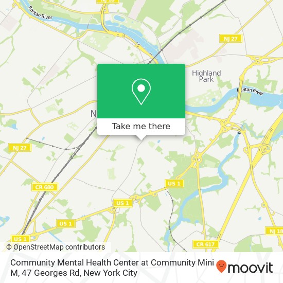 Community Mental Health Center at Community Mini M, 47 Georges Rd map