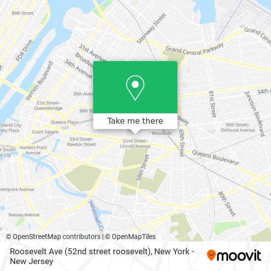 Mapa de Roosevelt Ave (52nd street roosevelt)