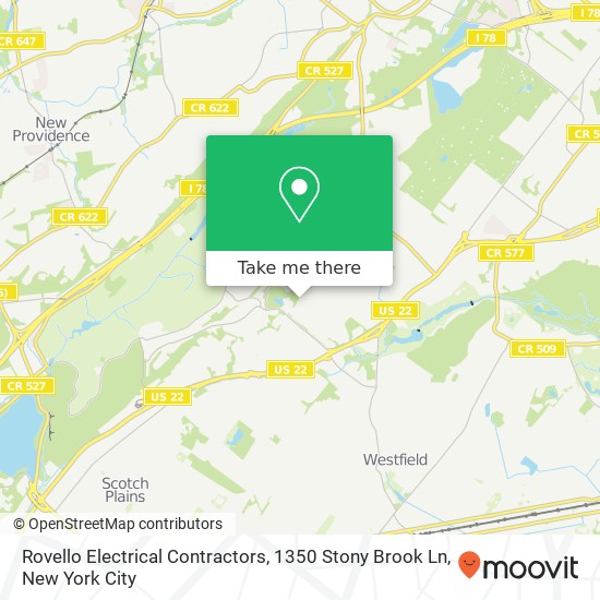 Mapa de Rovello Electrical Contractors, 1350 Stony Brook Ln