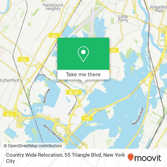 Mapa de Country Wide Relocation, 55 Triangle Blvd