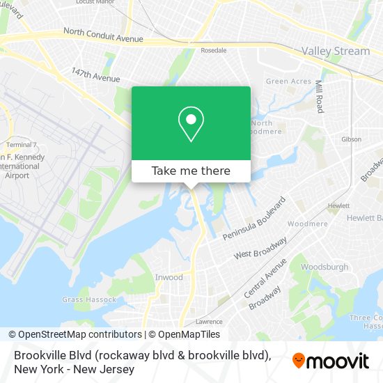 Mapa de Brookville Blvd (rockaway blvd & brookville blvd)