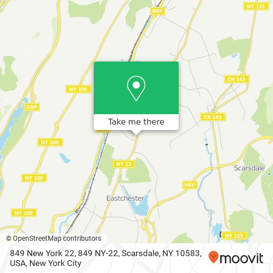 849 New York 22, 849 NY-22, Scarsdale, NY 10583, USA map