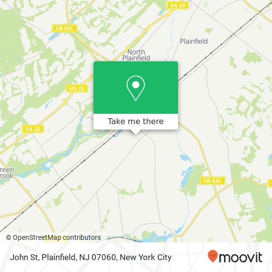 Mapa de John St, Plainfield, NJ 07060