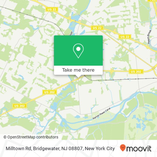 Mapa de Milltown Rd, Bridgewater, NJ 08807