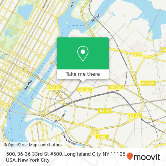 500, 36-36 33rd St #500, Long Island City, NY 11106, USA map