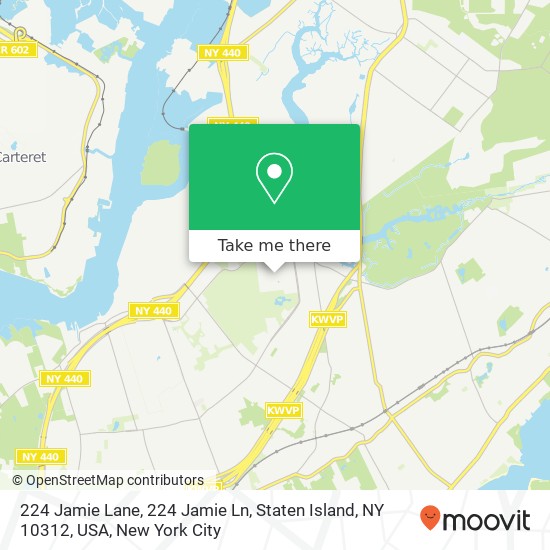 224 Jamie Lane, 224 Jamie Ln, Staten Island, NY 10312, USA map