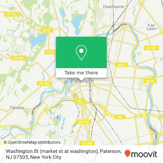 Mapa de Washington St (market st at washington), Paterson, NJ 07505