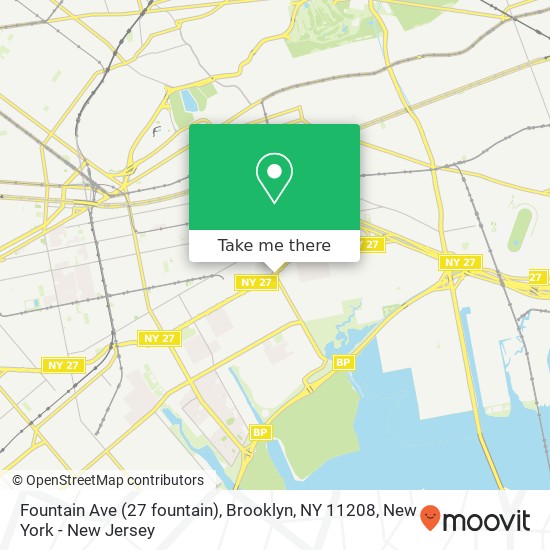 Mapa de Fountain Ave (27 fountain), Brooklyn, NY 11208