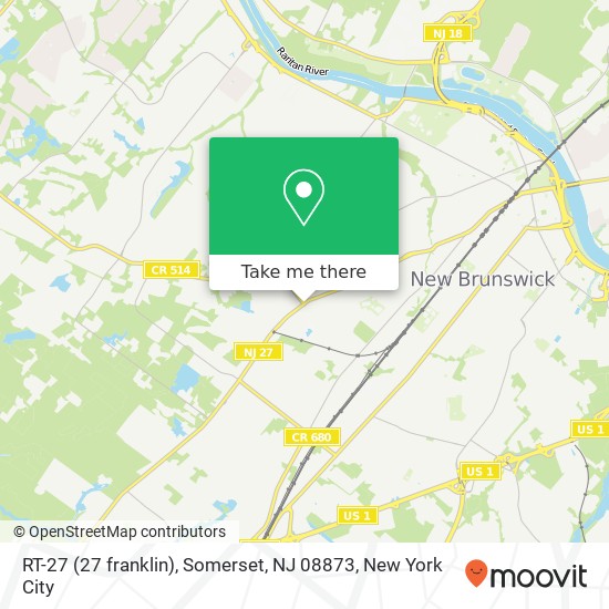 RT-27 (27 franklin), Somerset, NJ 08873 map