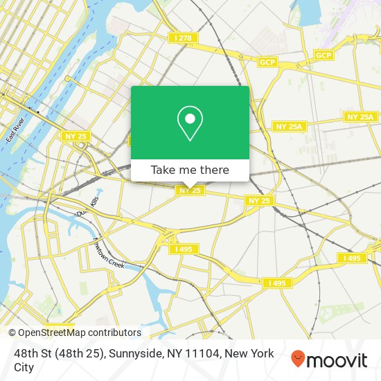 Mapa de 48th St (48th 25), Sunnyside, NY 11104