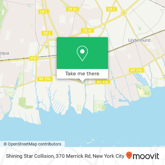 Mapa de Shining Star Collision, 370 Merrick Rd