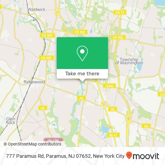 Mapa de 777 Paramus Rd, Paramus, NJ 07652