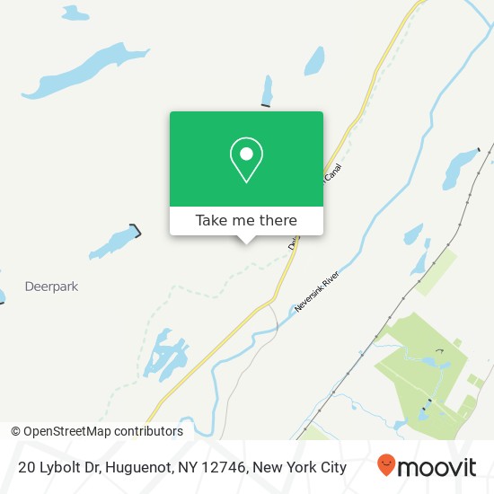 Mapa de 20 Lybolt Dr, Huguenot, NY 12746