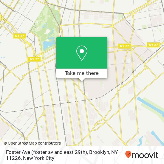 Mapa de Foster Ave (foster av and east 29th), Brooklyn, NY 11226