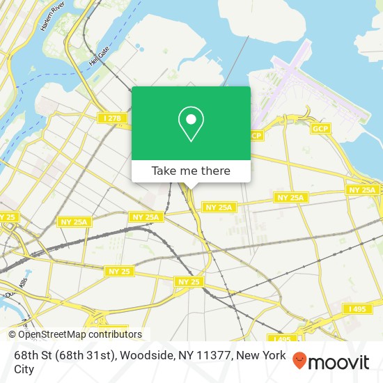 68th St (68th 31st), Woodside, NY 11377 map