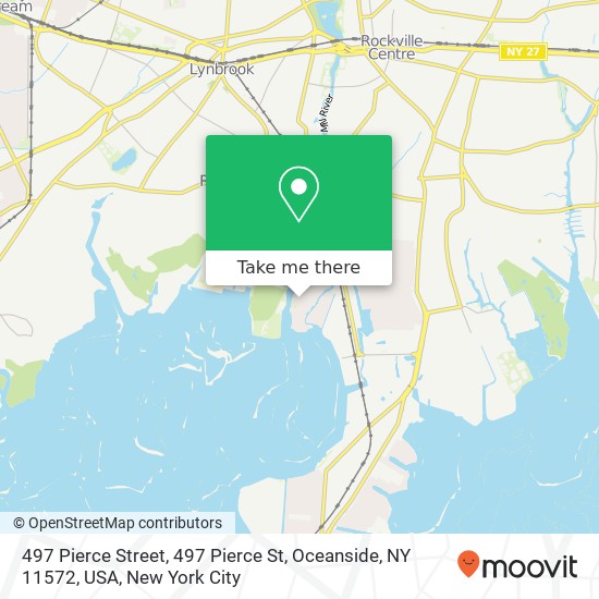 Mapa de 497 Pierce Street, 497 Pierce St, Oceanside, NY 11572, USA