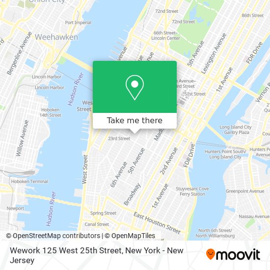 Mapa de Wework 125 West 25th Street