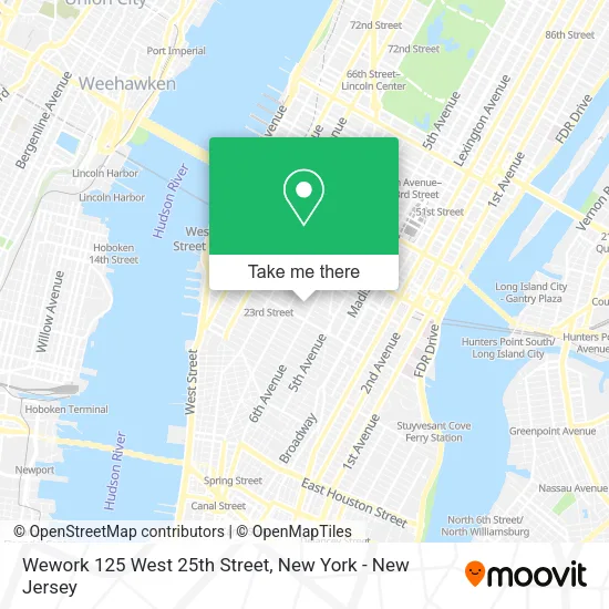 Wework 125 West 25th Street map