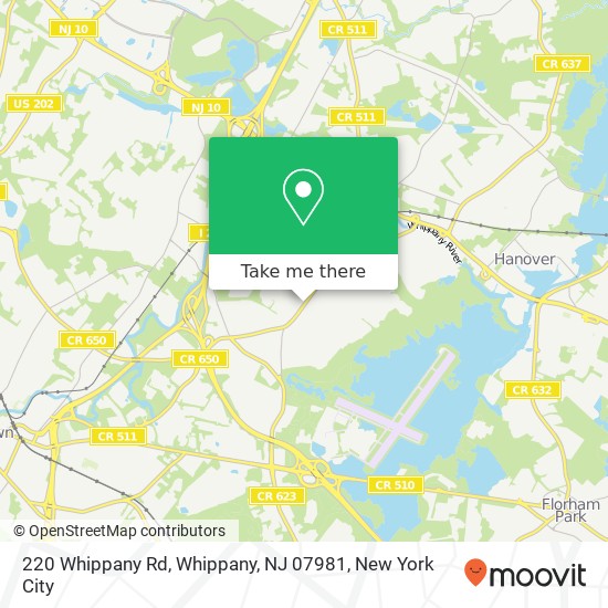 220 Whippany Rd, Whippany, NJ 07981 map