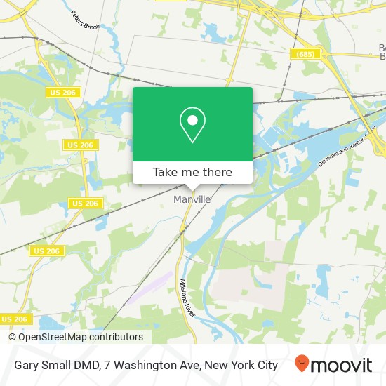Gary Small DMD, 7 Washington Ave map