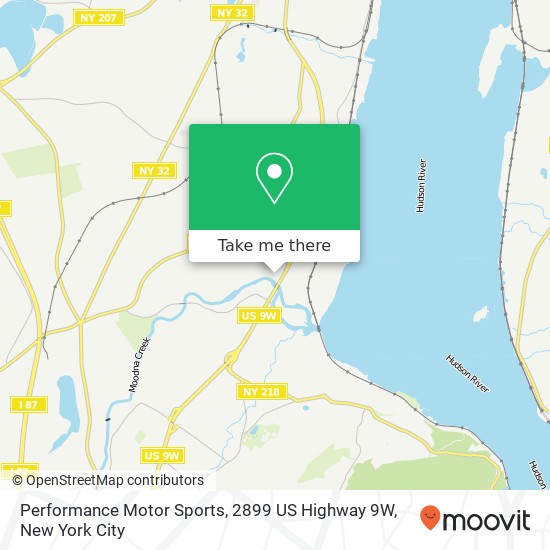 Mapa de Performance Motor Sports, 2899 US Highway 9W