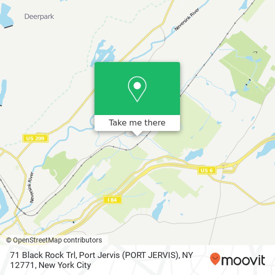 71 Black Rock Trl, Port Jervis (PORT JERVIS), NY 12771 map