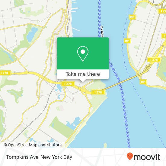 Mapa de Tompkins Ave, Staten Island, NY 10305